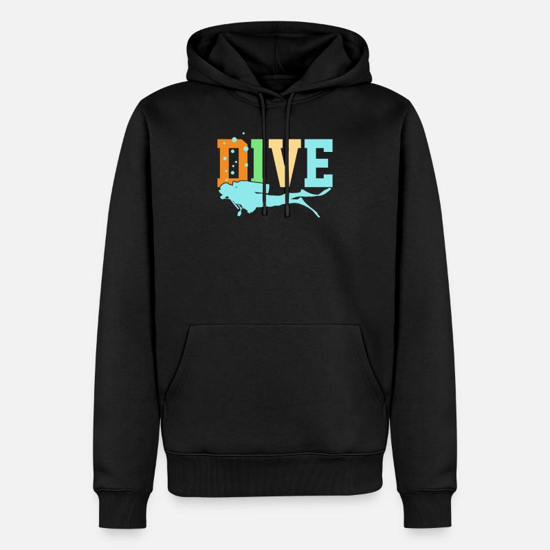 Tauchen Tauchen - Männer Premium Bio Hoodie - Schwarz