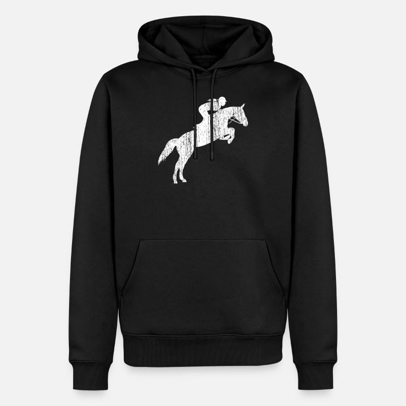 Springreiten - Männer Premium Bio Hoodie - Schwarz