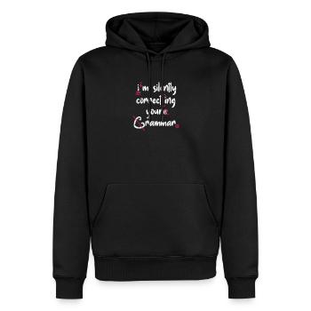 Cadeau de l'examen d'enseignant - Sweat à capuche Premium bio Homme - noir - Devant - Nico (187cm)
