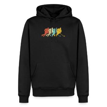 Hockey player - Herre Premium økologisk hoodie - sort - Foran - Nico (187cm)