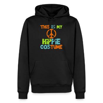 Hippie - Männer Premium Bio Hoodie - Schwarz - Vorne - Nico (187cm)