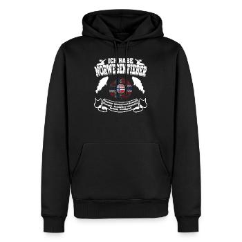Ich habe Norwegenfieber Geschenk Tour 2019 - Männer Premium Bio Hoodie - Schwarz - Vorne - Nico (187cm)