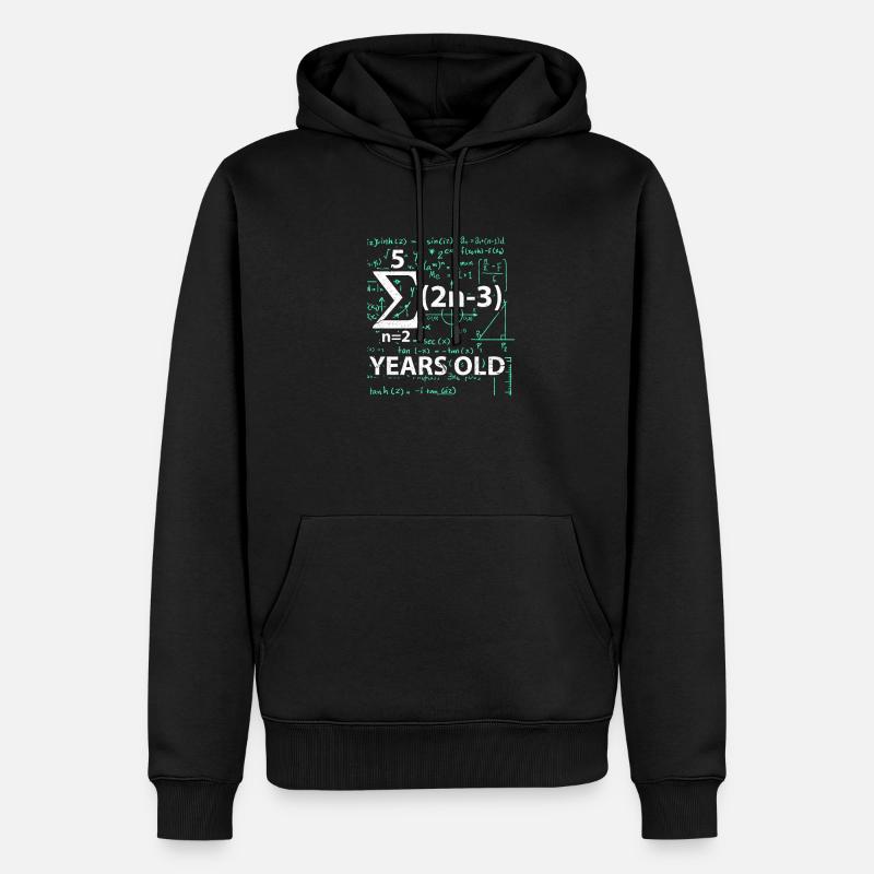 16ème anniversaire des maths - Sweat à capuche Premium bio Homme - noir