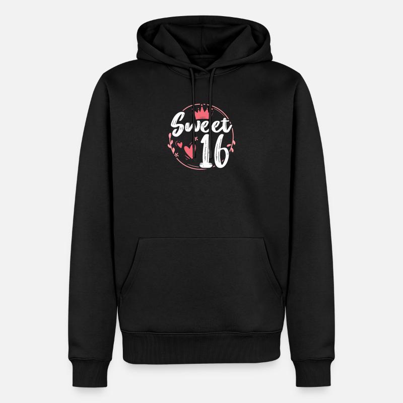 16e anniversaire - Sweat à capuche Premium bio Homme - noir