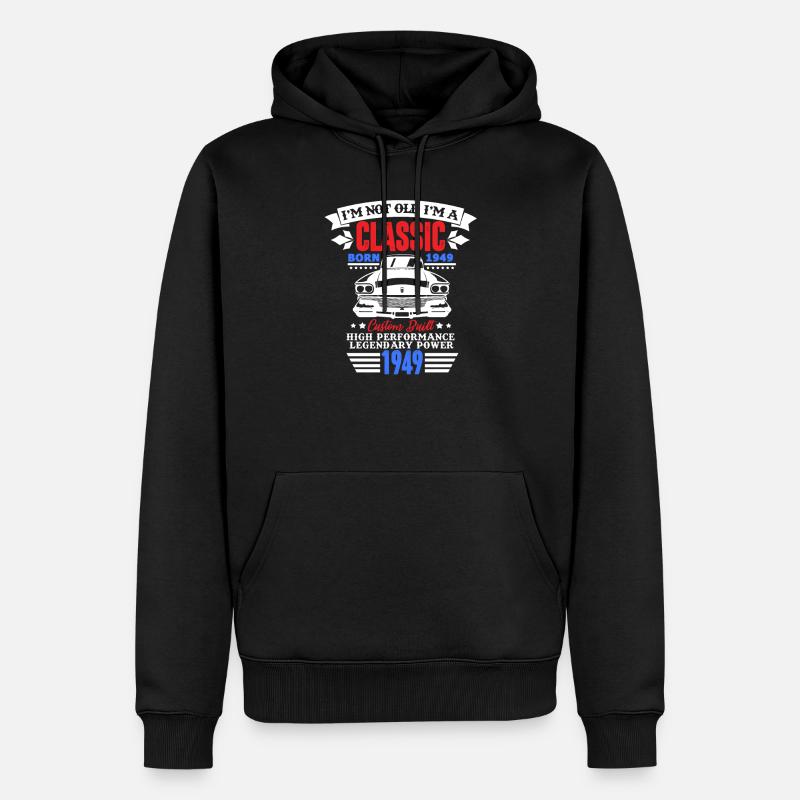1949 - Männer Premium Bio Hoodie - Schwarz