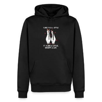 Alpaca Lama Funny Couples Gift Couple Couple - Men’s Premium Organic Hoodie - black - Front - Nico (187cm)