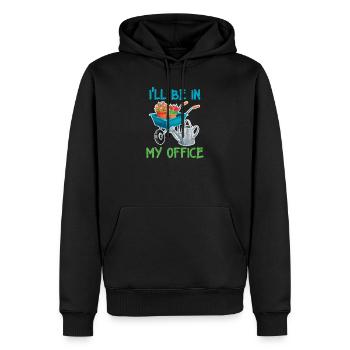 Jardinage - Sweat à capuche Premium bio Homme - noir - Devant - Nico (187cm)