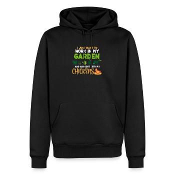 Poulailler de jardin - Sweat à capuche Premium bio Homme - noir - Devant - Nico (187cm)
