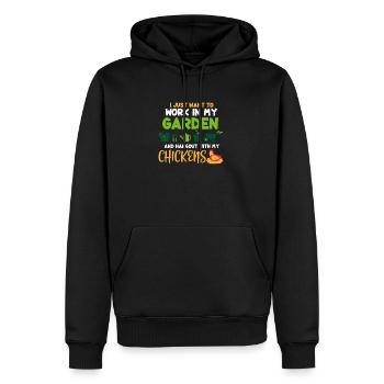 Garten Gartenarbeit Hühnerstall Gärtner Geschenk - Männer Premium Bio Hoodie - Schwarz - Vorne - Nico (187cm)