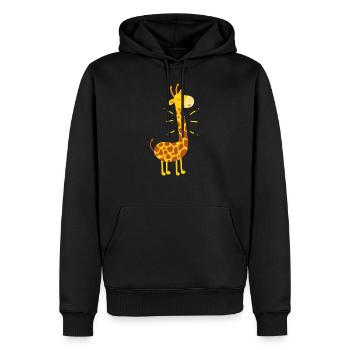Girafes Girafes Girafes - Sweat à capuche Premium bio Homme - noir - Devant - Nico (187cm)