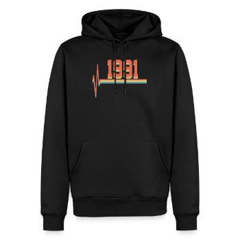 1991 1991 1991 - Männer Premium Bio Hoodie - Schwarz - Vorne - Nico (187cm)