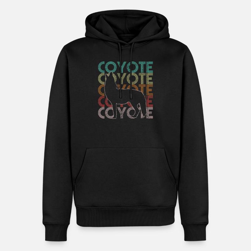 coyote - Sweat à capuche Premium bio Homme - noir