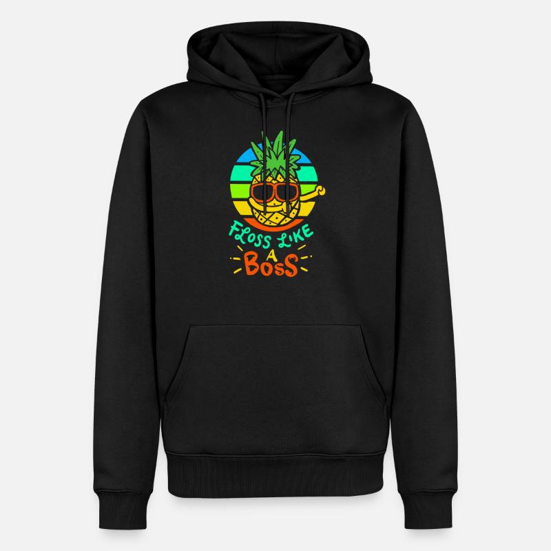Ananas - Männer Premium Bio Hoodie - Schwarz