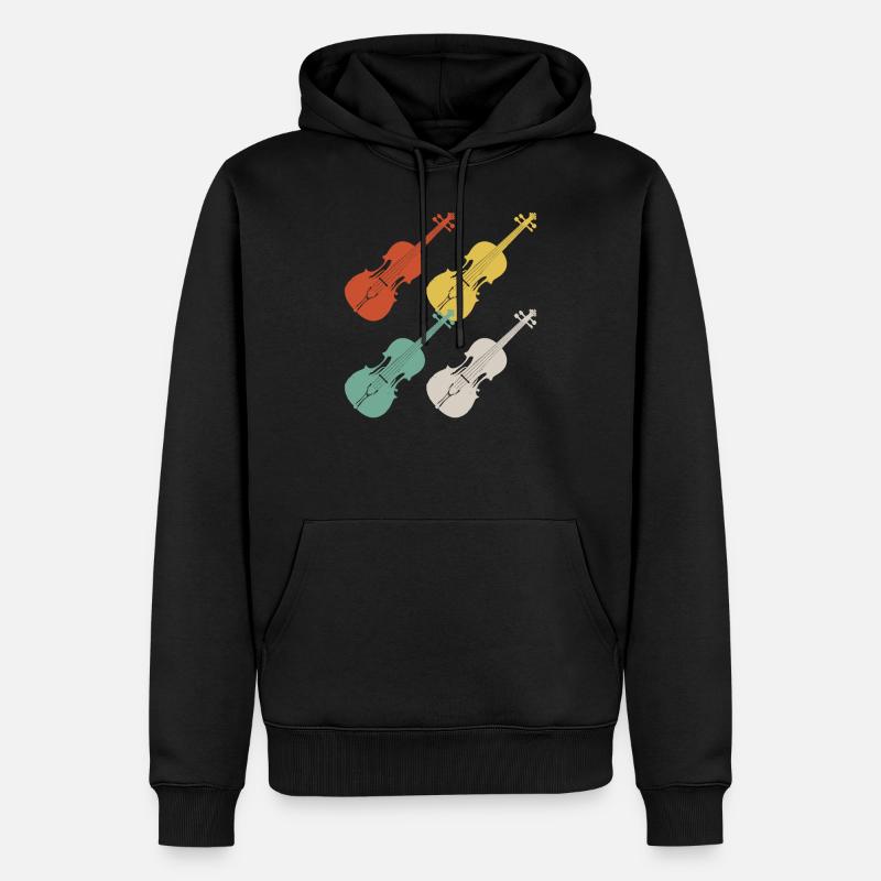 Violon violon violon - Sweat à capuche Premium bio Homme - noir