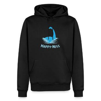 Schottland Ungeheuer von Loch Ness Happy-Ness - Männer Premium Bio Hoodie - Schwarz - Vorne - Nico (187cm)