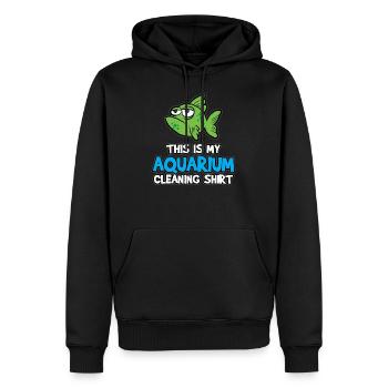 Aquarium - Men’s Premium Organic Hoodie - black - Front - Nico (187cm)