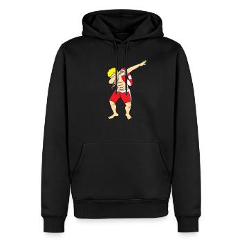 Dabbing Lifeguard, Bademeister, Rettungsschwimmer - Männer Premium Bio Hoodie - Schwarz - Vorne - Nico (187cm)