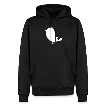 Observation d'oiseaux - Sweat à capuche Premium bio Homme - noir - Devant - Nico (187cm)