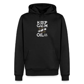 Aromatherapie Ätherisches Öl Essenz Geschenk - Männer Premium Bio Hoodie - Schwarz - Vorne - Nico (187cm)