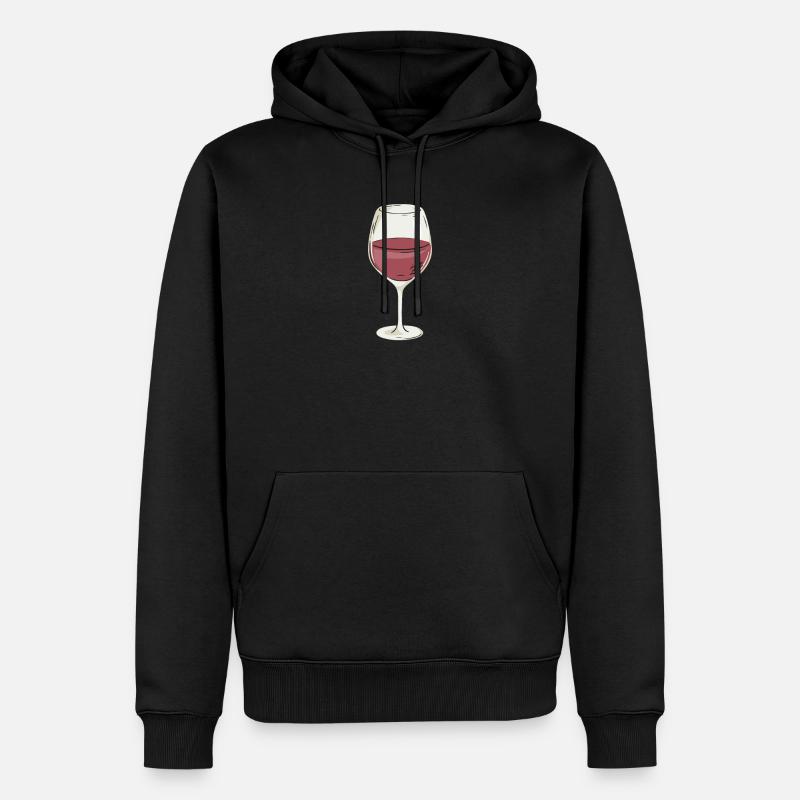 Wein - Männer Premium Bio Hoodie - Schwarz