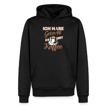 Kaffee Koffein Becher Morgen - Männer Premium Bio Hoodie - Schwarz - Vorne - Nico (187cm)