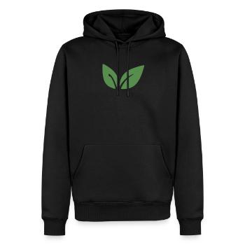 Veganer Vegan Veganismus - Männer Premium Bio Hoodie - Schwarz - Vorne - Nico (187cm)