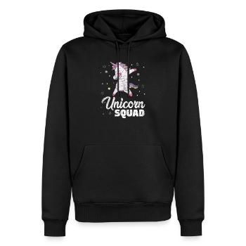 Dabbing Licorne - Sweat à capuche Premium bio Homme - noir - Devant - Nico (187cm)