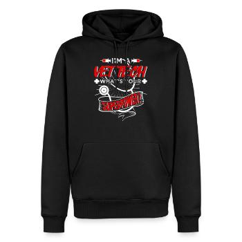 Vet Tech Veterinary Technician Job Title - Sweat à capuche Premium bio Homme - noir - Devant - Nico (187cm)