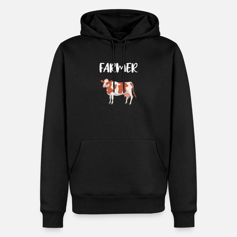 Farmer - Männer Premium Bio Hoodie - Schwarz