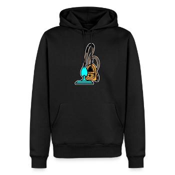 Staubsauger - Männer Premium Bio Hoodie - Schwarz - Vorne - Nico (187cm)
