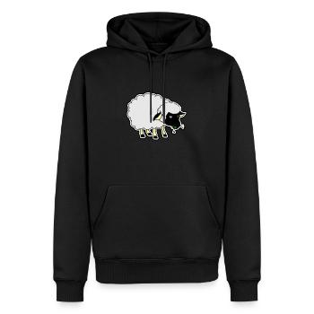 Schwarzes Schaf - Männer Premium Bio Hoodie - Schwarz - Vorne - Nico (187cm)