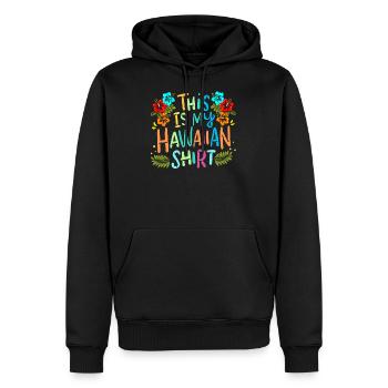 Hawaii Strand - Männer Premium Bio Hoodie - Schwarz - Vorne - Nico (187cm)