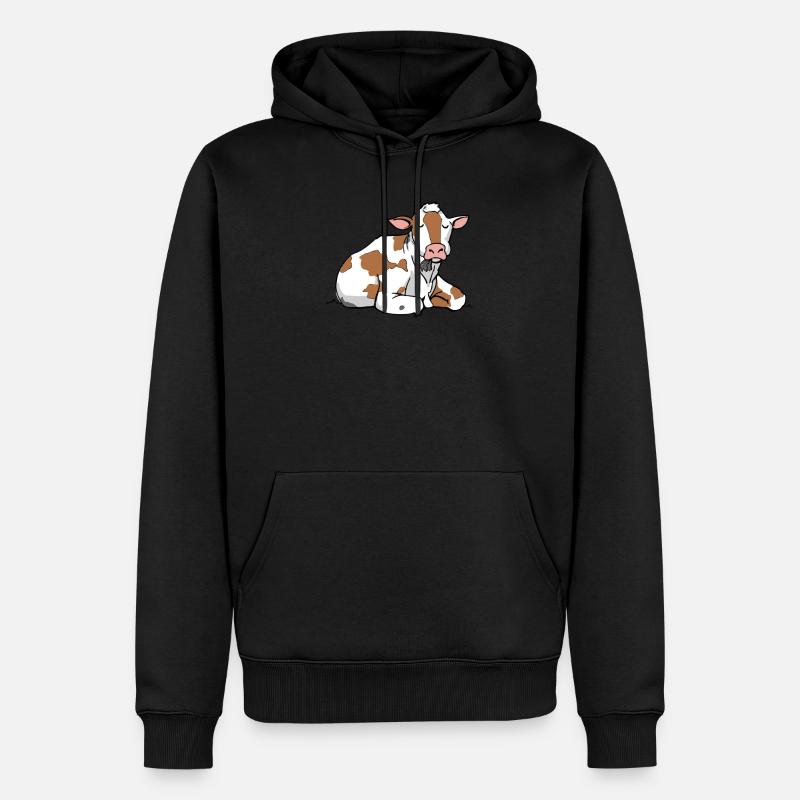 vaches - Sweat à capuche Premium bio Homme - noir