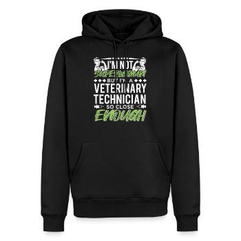 Titre de technicien vétérinaire technicien vétérinaire - Sweat à capuche Premium bio Homme - noir - Devant - Nico (187cm)