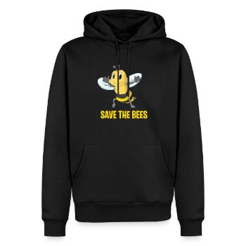 Sauvez les abeilles, abeille sympathique - Sweat à capuche Premium bio Homme - noir - Devant - Nico (187cm)