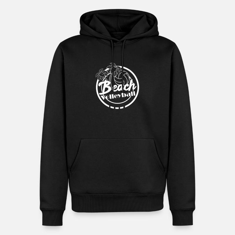 Beach volley plage plage - Sweat à capuche Premium bio Homme - noir