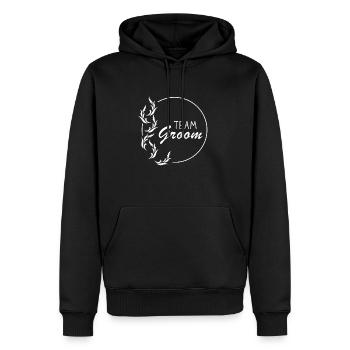 Équipe Groom - Enterrement de vie de garçon - Sweat à capuche Premium bio Homme - noir - Devant - Nico (187cm)