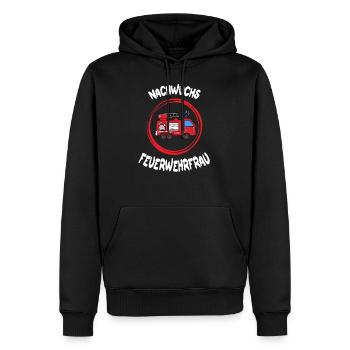 nachwuchs feuerwehrfrau Geschenk feuerwehr - Männer Premium Bio Hoodie - Schwarz - Vorne - Nico (187cm)