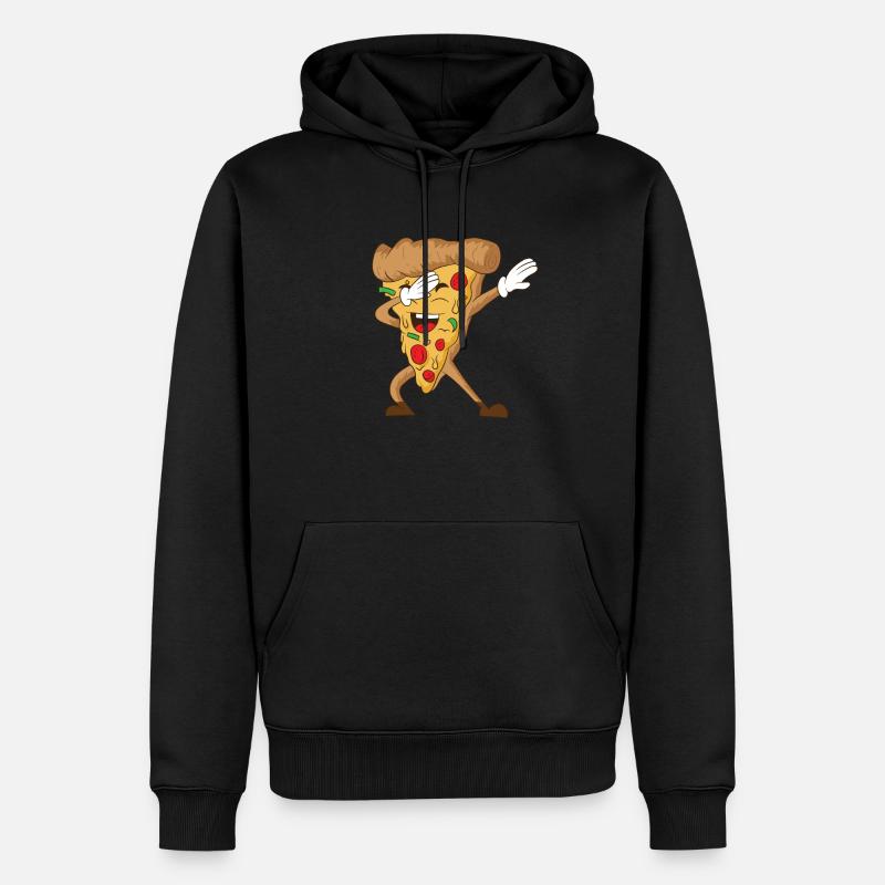 Dabbing Pizza - Männer Premium Bio Hoodie - Schwarz
