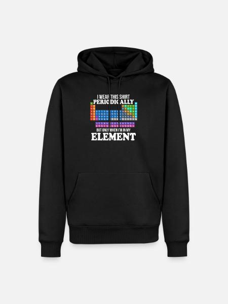 Tableau périodique de chimie - Sweat à capuche Premium bio Homme - noir