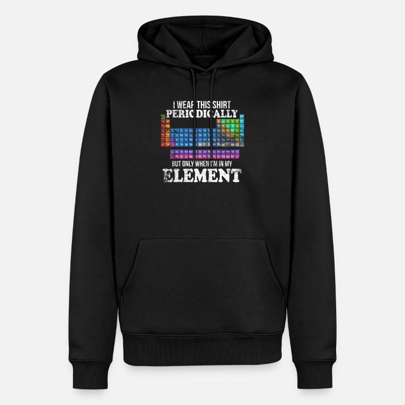 Drôle chimiste élément - Sweat à capuche Premium bio Homme - noir