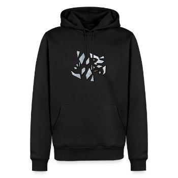 Zerbrochenes Glas - Broken Glass - Männer Premium Bio Hoodie - Schwarz - Vorne - Nico (187cm)