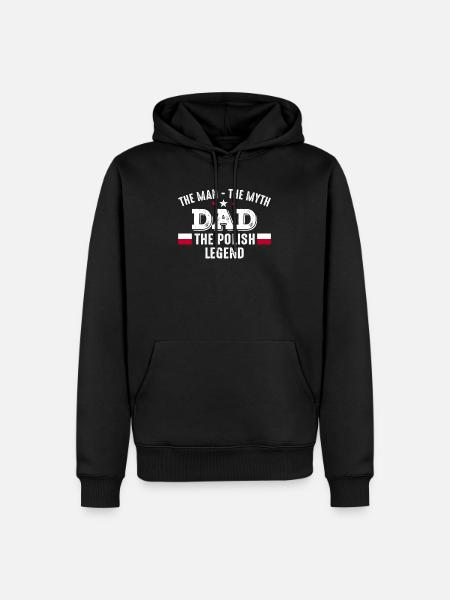 Polnischer Vater Geschenkidee - Männer Premium Bio Hoodie - Schwarz