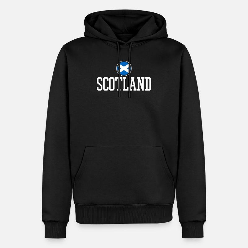 Schottland Scott - Männer Premium Bio Hoodie - Schwarz