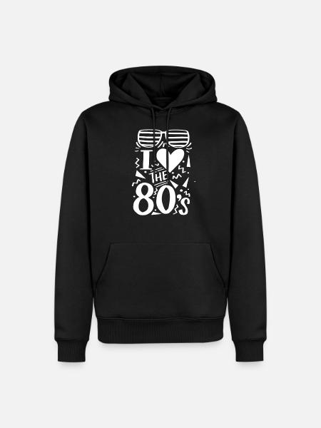 80s party - Men’s Premium Organic Hoodie - black