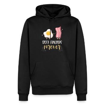 Niedliches Geschenk der Ei-Speck-besten Freunde BFF - Männer Premium Bio Hoodie - Schwarz - Vorne - Nico (187cm)