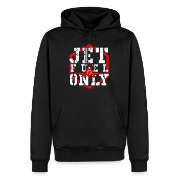Jet Fighter Pilot Air Force Aircraft - Männer Premium Bio Hoodie - Schwarz - Vorne - Nico (187cm)