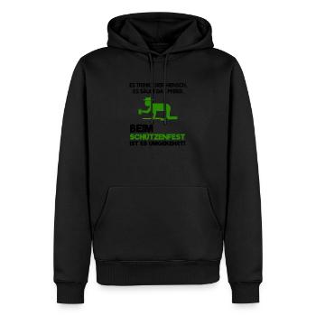 Saufen Schützenfest Schützenverein Trinken Spruch - Männer Premium Bio Hoodie - Schwarz - Vorne - Nico (187cm)