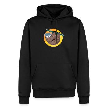 Virtual Reality VR Brille Gamer Faultier Geschenk - Männer Premium Bio Hoodie - Schwarz - Vorne - Nico (187cm)