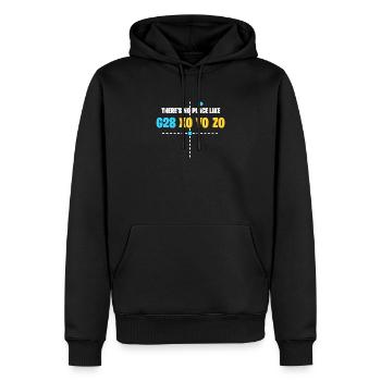 3d Druck - Männer Premium Bio Hoodie - Schwarz - Vorne - Nico (187cm)
